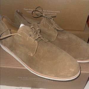 Nisolo lightweight flex Derby in stone size 12